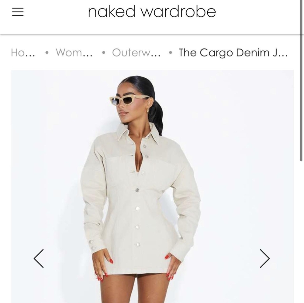 CARGO DENIM JACKET/ MINI DRESS